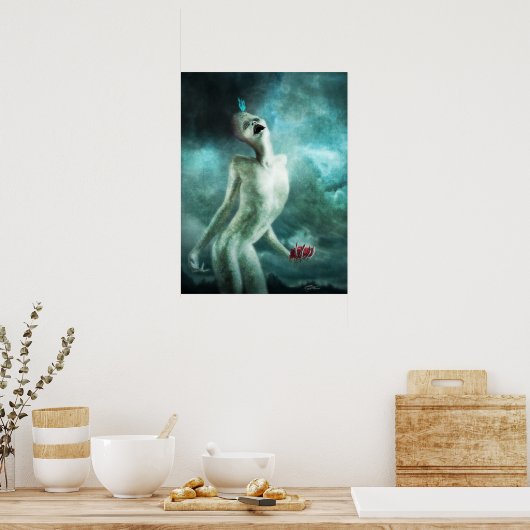 Heart Organ Eater Creature Poster (Keuken)