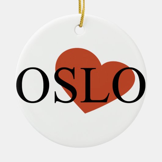 Heart Oslo Keramisch Ornament (Voorkant)