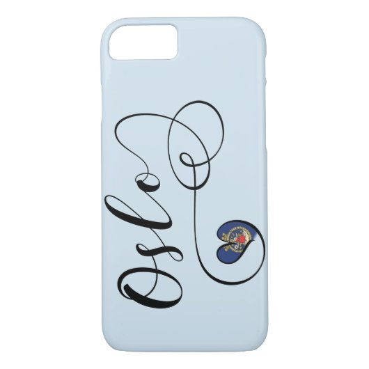 Heart Oslo Mobile Phone Case, Noorwegen Case-Mate iPhone Case (Achterkant)