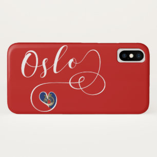 Heart Oslo Mobile Phone Case, Noorwegen iPhone X Hoesje