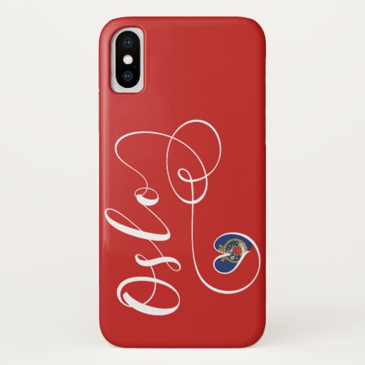Heart Oslo Mobile Phone Case, Noorwegen Case-Mate iPhone Case (Achterkant)