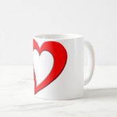 Heart Outline Coffee Mok (Voorkant rechts)