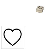 Heart Outline Rubber Stamp Rubberstempel (Gestempeld)