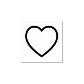 Heart Outline Rubber Stamp Rubberstempel (Afrduk)