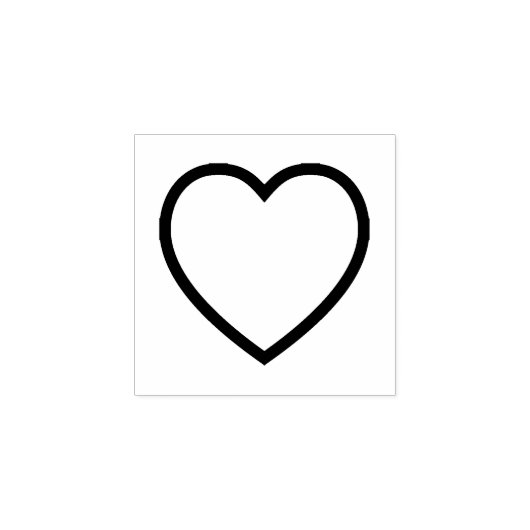 Heart Outline Rubber Stamp Rubberstempel (Afrduk)