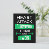 Heart overlevende, ik vocht en won briefkaart (Staand voorkant)