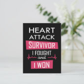 Heart overlevende, ik vocht en won briefkaart (Staand voorkant)