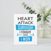 Heart overlevende, ik vocht en won briefkaart (Staand voorkant)