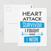 Heart overlevende, ik vocht en won briefkaart (Voorkant / Achterkant)