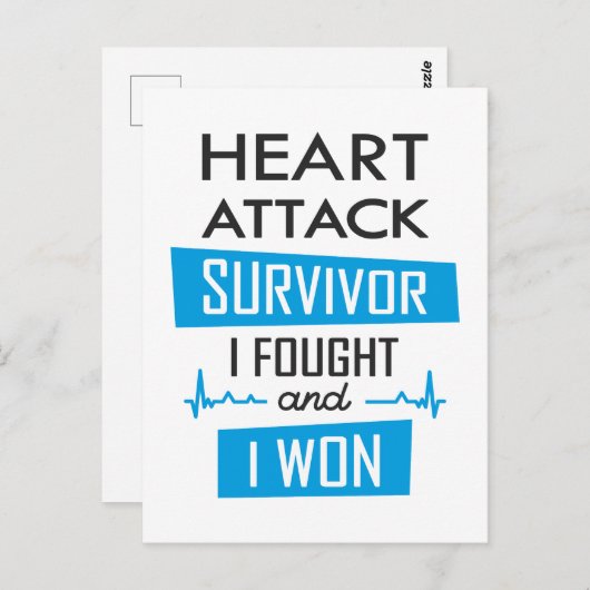Heart overlevende, ik vocht en won briefkaart (Voorkant / Achterkant)