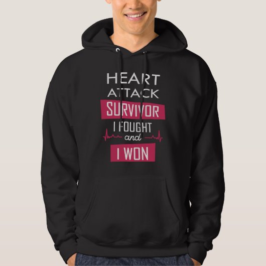 Heart overlevende, ik vocht en won hoodie (Voorkant)