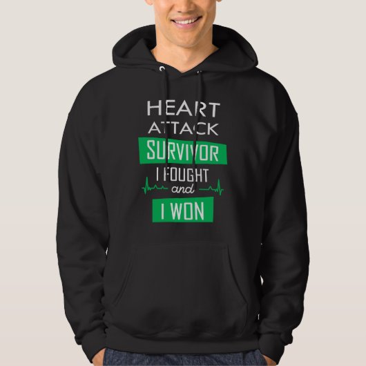 Heart overlevende, ik vocht en won hoodie (Voorkant)