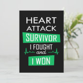 Heart overlevende, ik vocht en won kaart (Staand voorkant)