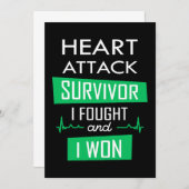 Heart overlevende, ik vocht en won kaart (Voorkant / Achterkant)