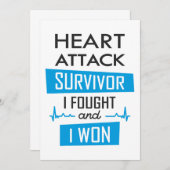 Heart overlevende, ik vocht en won kaart (Voorkant / Achterkant)