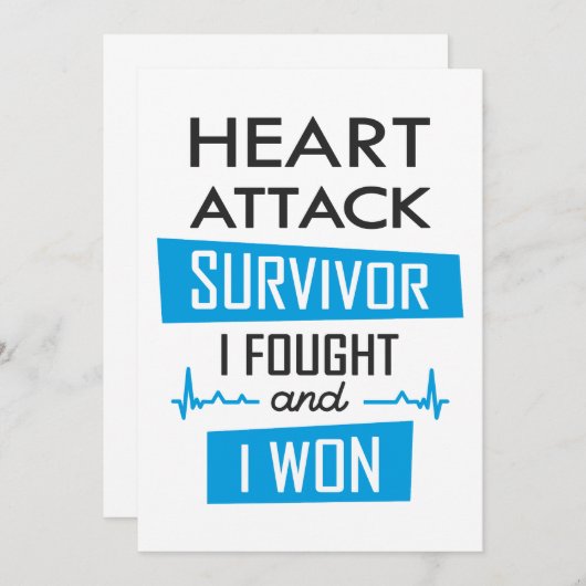 Heart overlevende, ik vocht en won kaart (Voorkant / Achterkant)