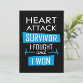 Heart overlevende, ik vocht en won kaart (Staand voorkant)