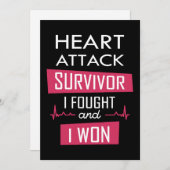 Heart overlevende, ik vocht en won kaart (Voorkant / Achterkant)