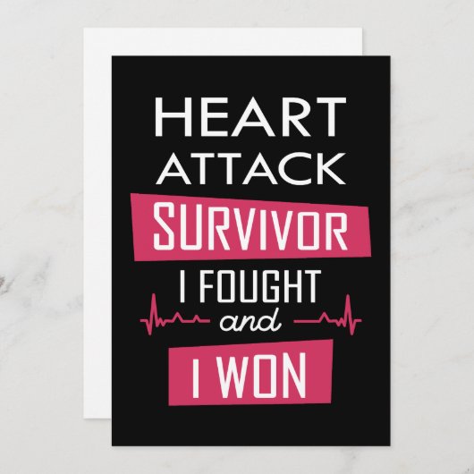 Heart overlevende, ik vocht en won kaart (Voorkant / Achterkant)