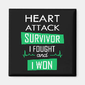 Heart overlevende, ik vocht en won magneet (Voorkant)