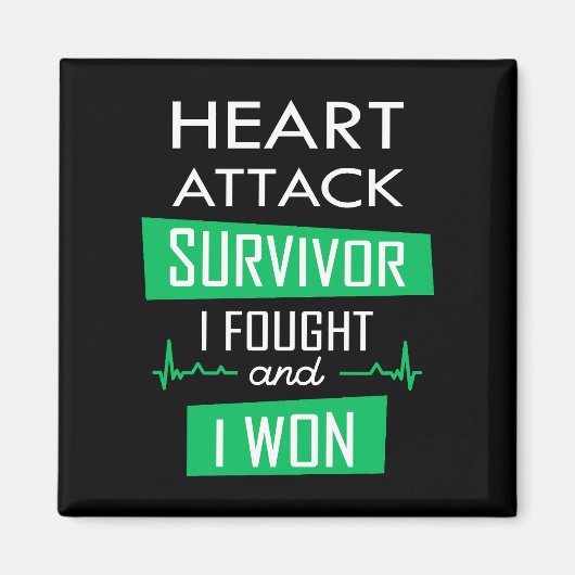 Heart overlevende, ik vocht en won magneet (Voorkant)