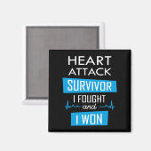 Heart overlevende, ik vocht en won magneet (Voorkant / Achterkant)