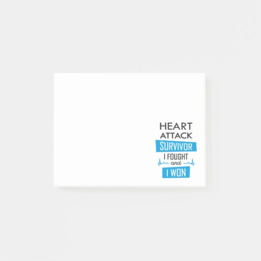 Heart overlevende, ik vocht en won post-it® notes (Voorkant)