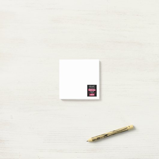 Heart overlevende, ik vocht en won post-it® notes (Op bureau)