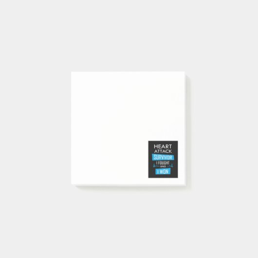 Heart overlevende, ik vocht en won post-it® notes (Voorkant)