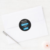 Heart overlevende, ik vocht en won ronde sticker (Envelop)