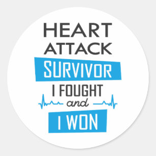 Heart overlevende, ik vocht en won ronde sticker