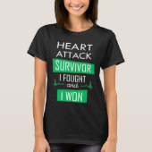 Heart overlevende, ik vocht en won t-shirt (Voorkant)