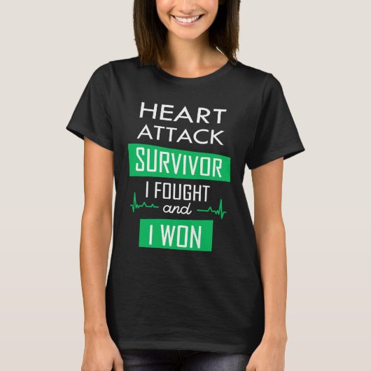 Heart overlevende, ik vocht en won t-shirt (Voorkant)