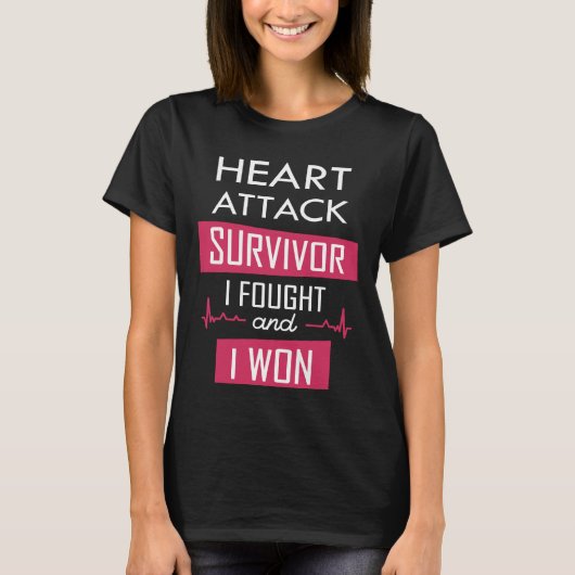 Heart overlevende, ik vocht en won t-shirt (Voorkant)