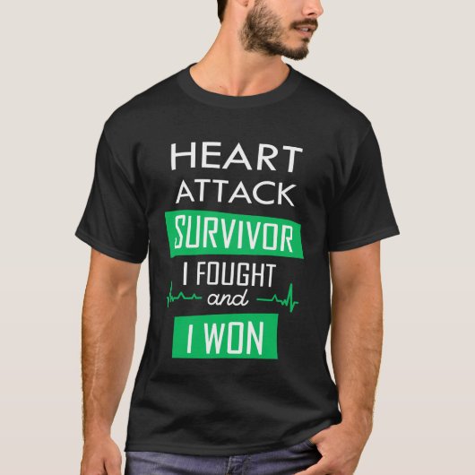 Heart overlevende, ik vocht en won t-shirt (Voorkant)