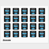 Heart overlevende, ik vocht en won vierkante sticker (Vel)