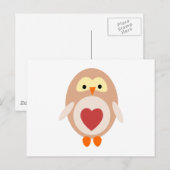 Heart Owl Briefkaart (Voorkant / Achterkant)