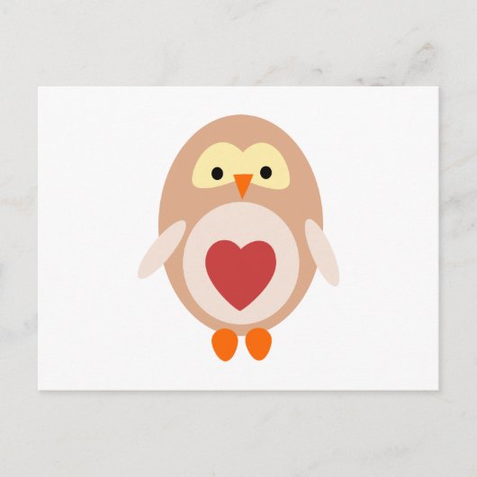 Heart Owl Briefkaart (Voorkant)