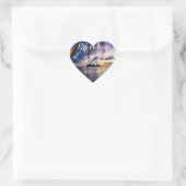 Heart Paarse Beach Weddenschappen Stickers (Tas)