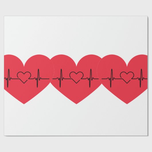 heart paper cadeaupapier (Vlak)