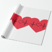 heart paper cadeaupapier (Uitgerold)