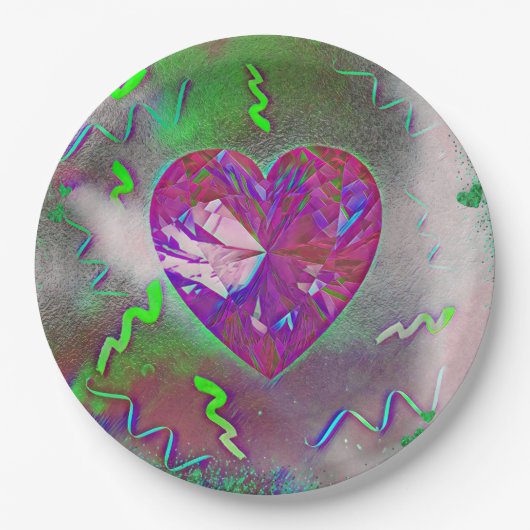 Heart Party Papieren Bordje (Voorkant)