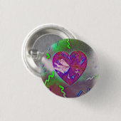 Heart Party Ronde Button 3,2 Cm (Voorkant /achterkant)