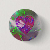 Heart Party Ronde Button 3,2 Cm (Voorkant)
