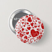 HEART-patroon 7 Ronde Button 5,7 Cm (Voorkant /achterkant)