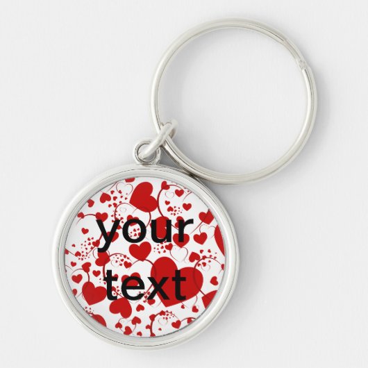 HEART Patroon ART 5 + jouw tekst Sleutelhanger (Voorkant)