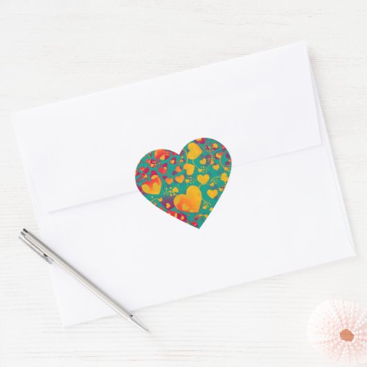 HEART-patroon ART 9 Hart Sticker (Envelop)