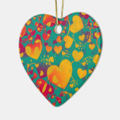 HEART-patroon ART 9 Keramisch Ornament (Links)