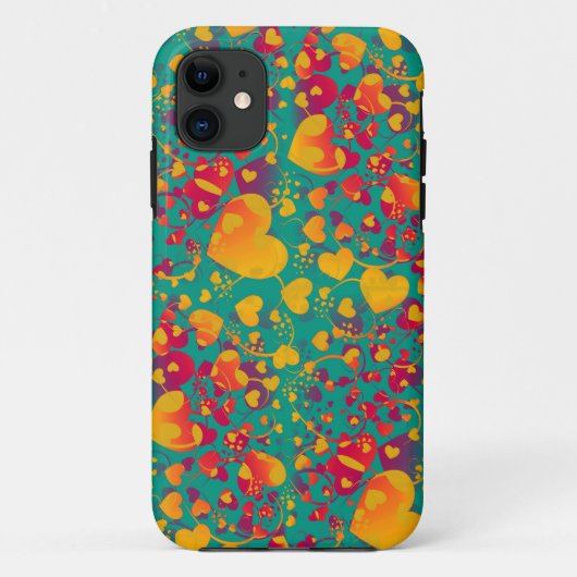 HEART-patroon - oceaangroene liefde Case-Mate iPhone Case (Achterkant)