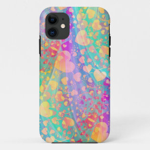 HEART-patroon - pastel Case-Mate iPhone Case